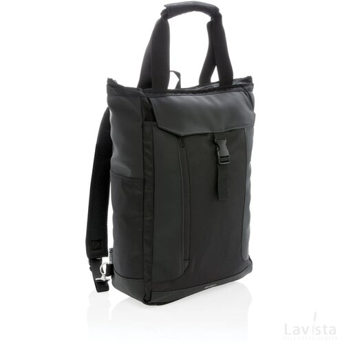 Swiss Peak 15" laptop rugzak en draagtas PVC vrij zwart