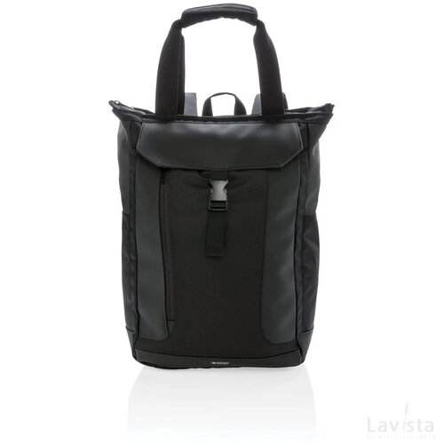 Swiss Peak 15" laptop rugzak en draagtas PVC vrij zwart