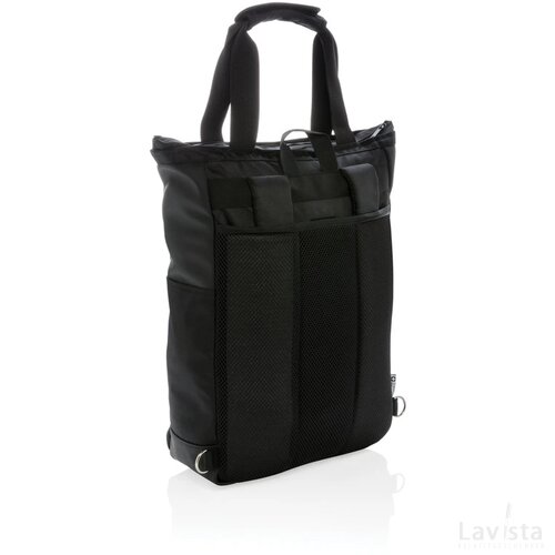 Swiss Peak 15" laptop rugzak en draagtas PVC vrij zwart