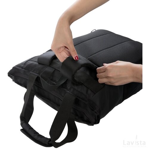 Swiss Peak 15" laptop rugzak en draagtas PVC vrij zwart