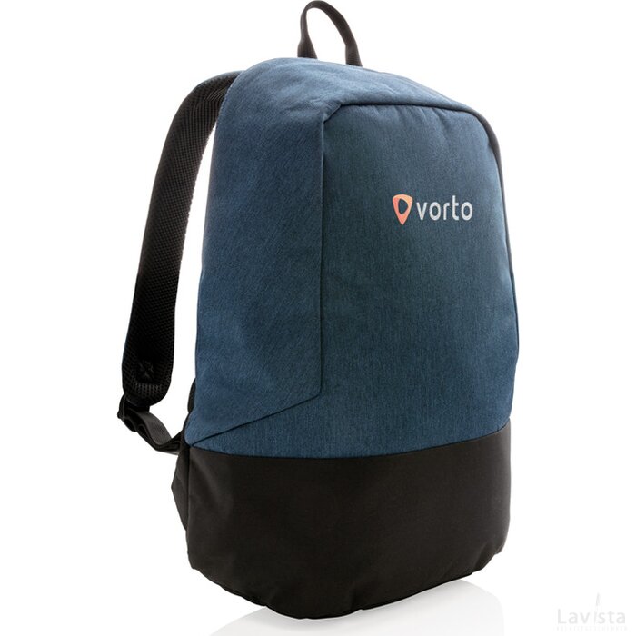 Standaard RFID anti-diefstal 15.6" laptop rugzak PVC-vrij blauw, zwart