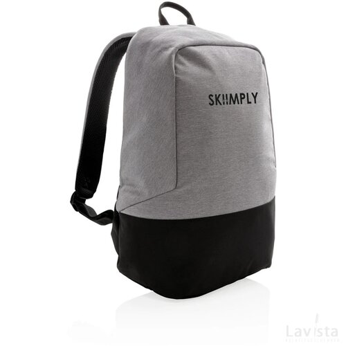 Standaard RFID anti-diefstal 15.6" laptop rugzak PVC-vrij grijs, zwart