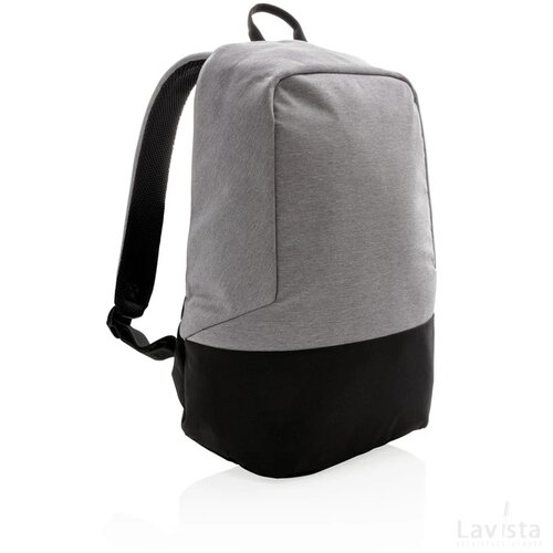 Standaard RFID anti-diefstal 15.6" laptop rugzak PVC-vrij grijs, zwart