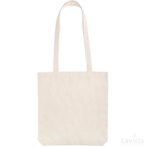 Impact AWARE™ gerecycled katoenen draagtas 330gsm gebroken wit