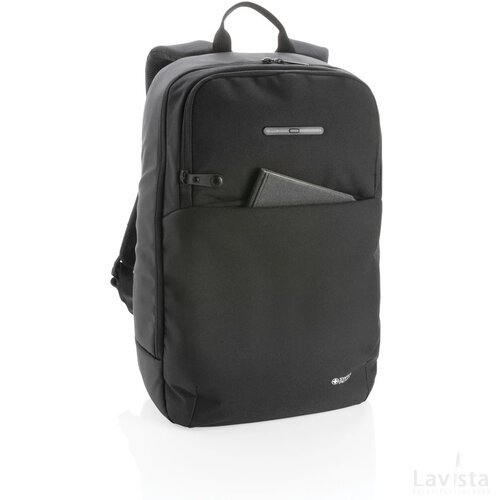 Swiss Peak laptop rugzak met UV-C sterilisatie vak zwart
