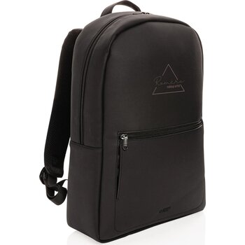 Swiss Peak deluxe PU laptoprugzak PVC vrij zwart