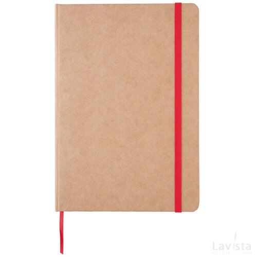 A5 kraft notitieboek rood
