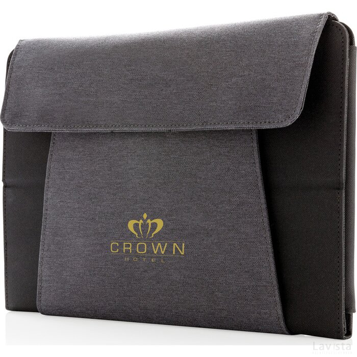 Kyoto 10” tablet portfolio met draadloze 4.000 mAh powerbank zwart