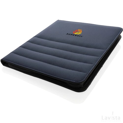 Impact AWARE™ RPET A4 portfolio met rits donkerblauw