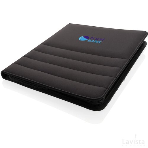 Impact AWARE™ RPET A4 portfolio met rits zwart