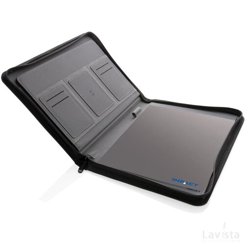 Impact AWARE™ RPET A4 portfolio met rits antraciet