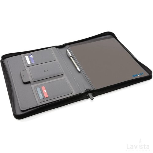 Impact AWARE™ RPET A4 portfolio met rits antraciet