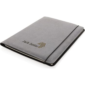 Gerecycled lederen portfolio A4 grijs