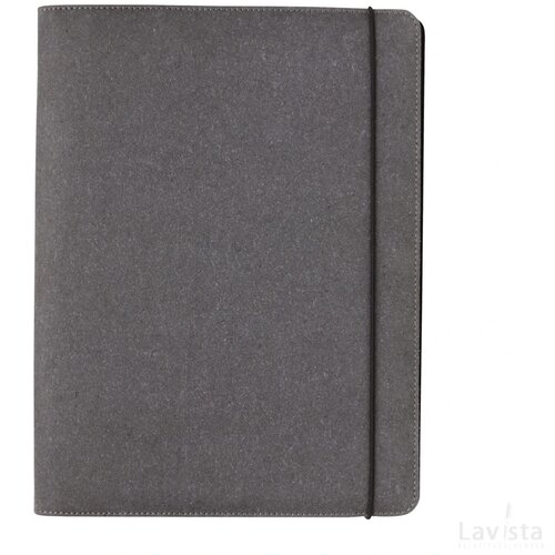 Gerecycled lederen portfolio A4 grijs