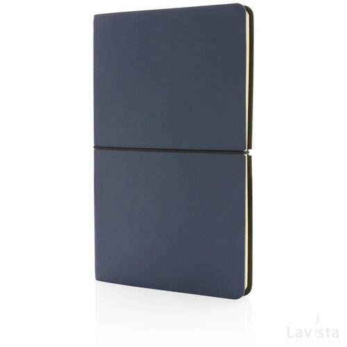 Moderne deluxe softcover notitieboek A5 donkerblauw
