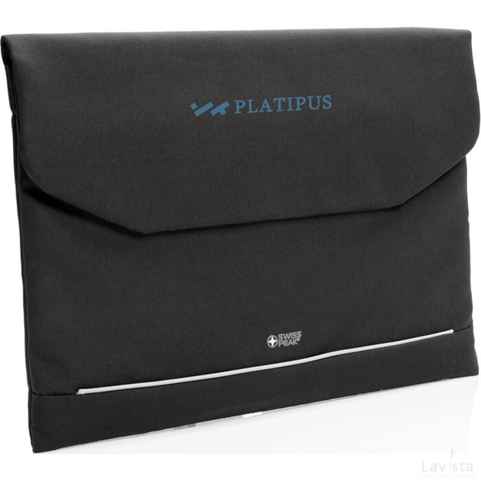 Swiss Peak RFID 15.6" laptop sleeve PVC-vrij zwart