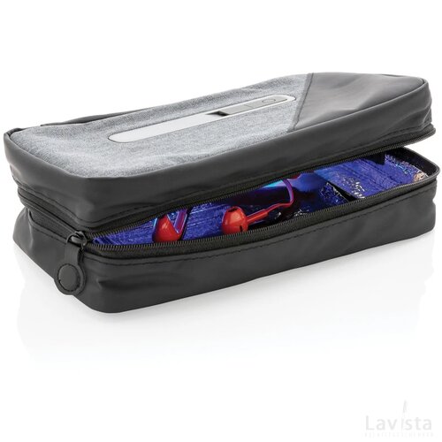 Draagbare UV-C sterilisatie pouch met geïntegreerde batterij grijs