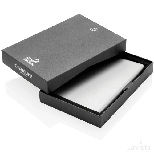 C-Secure aluminium RFID kaarthouder zilver