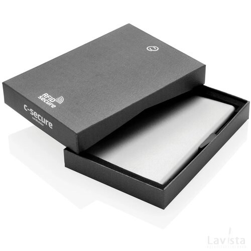 C-Secure aluminium RFID kaarthouder zilver