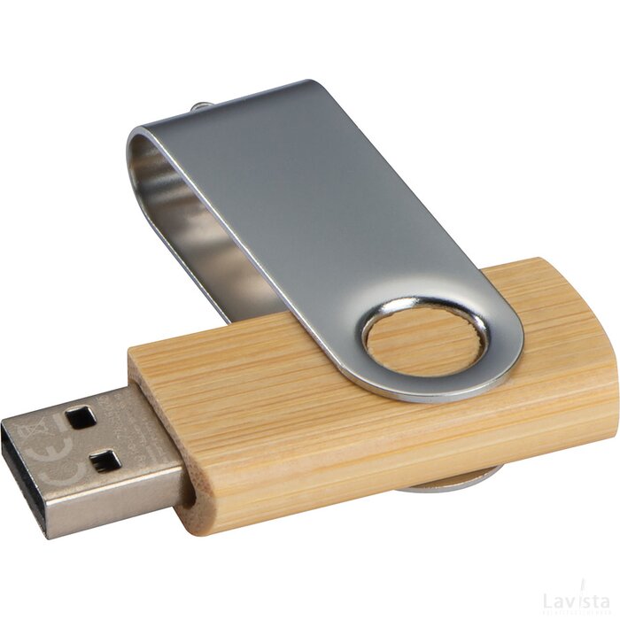 USB-stick Twist van hout, middel, 8GB bruin
