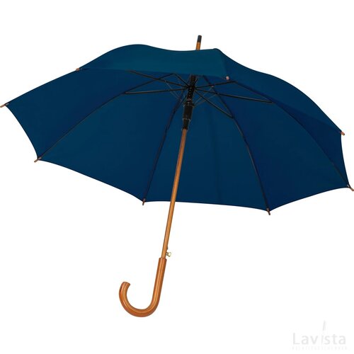 Automatische paraplu van gerecyceld PET donkerblauw darkblue donkerblauw