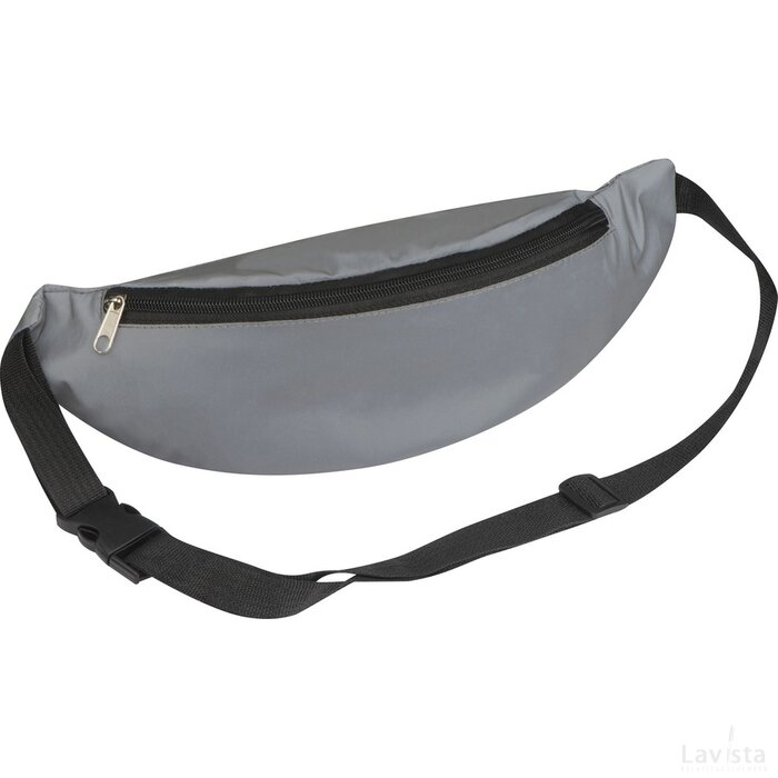 reflecterend heuptasje van polyester grijs silvergrey