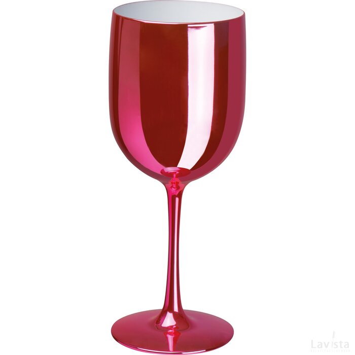 Hoogglans champagneglas van kunststof roze paars
