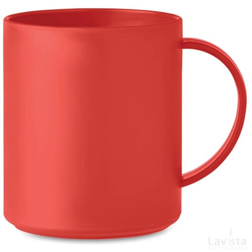 Herbruikbare mok 300 ml Monday rood