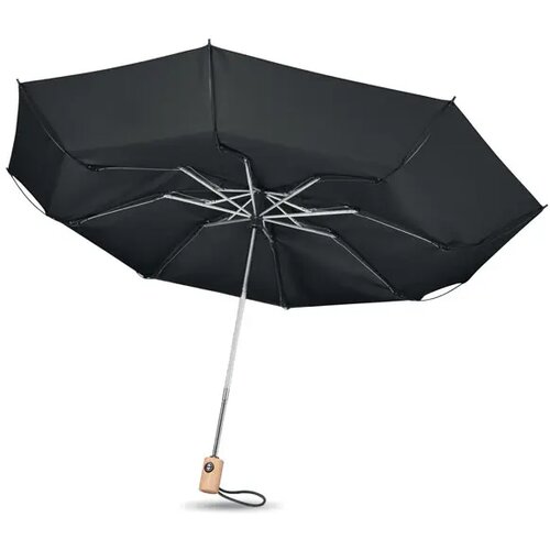23 inch opvouwbare paraplu Leeds zwart