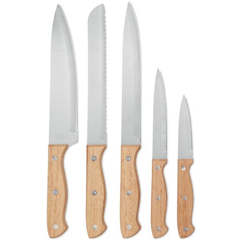 5-delige messenset in blok Bruin