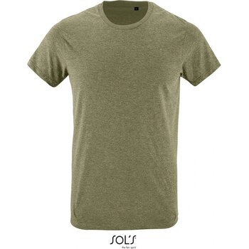 Regent f heren t-shirt 150g Regent fit heather khaki