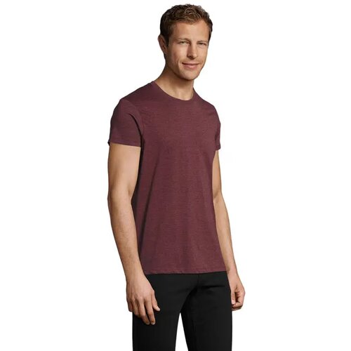 Regent f heren t-shirt 150g Regent fit heather oxblood