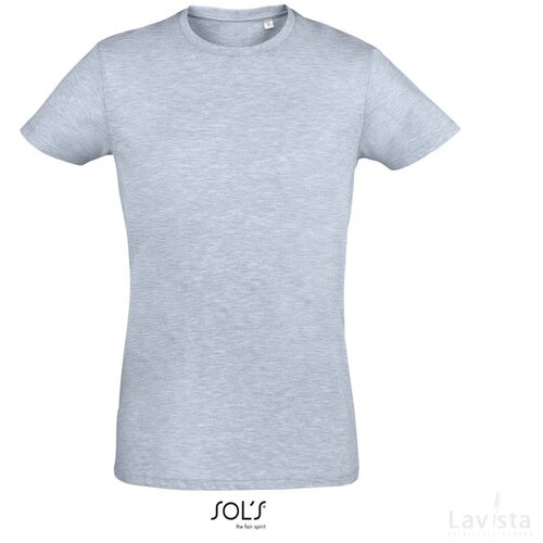 Regent f heren t-shirt 150g Regent fit heather sky