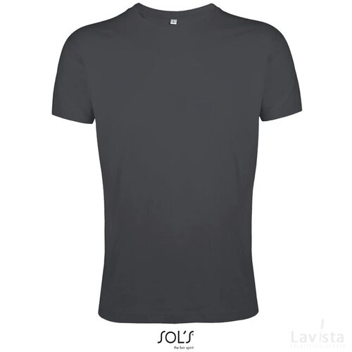 Regent f heren t-shirt 150g Regent fit donker grijs