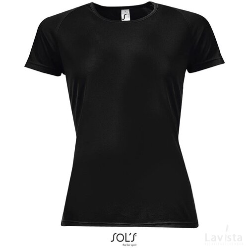 Sportydames t-shirt 140g Sporty women zwart