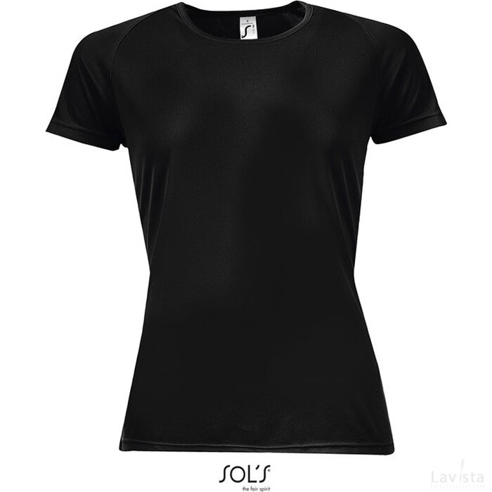 Sportydames t-shirt 140g Sporty women zwart