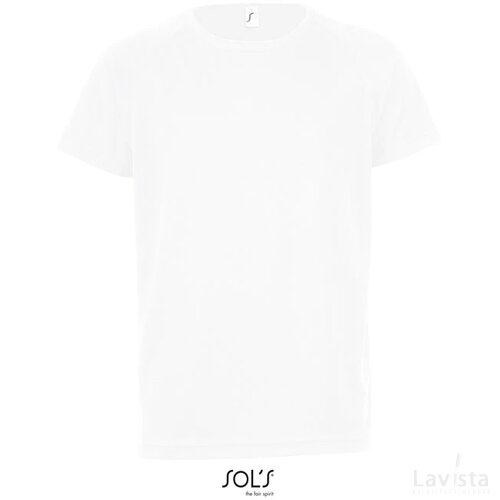 Sporty kinder t-shirt 140g Sporty kids wit