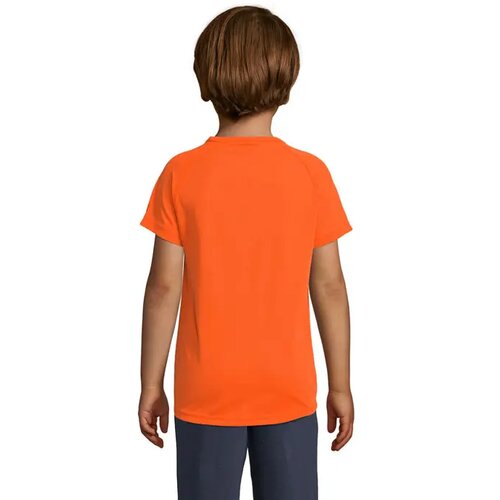 Sporty kinder t-shirt 140g Sporty kids neon oranje