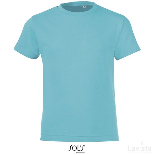Regent f kind t-shirt 150g Regent fit kids atoll blauw