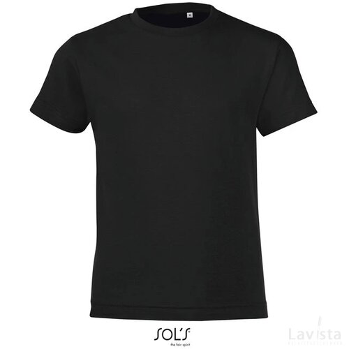 Regent f kind t-shirt 150g Regent fit kids deep black