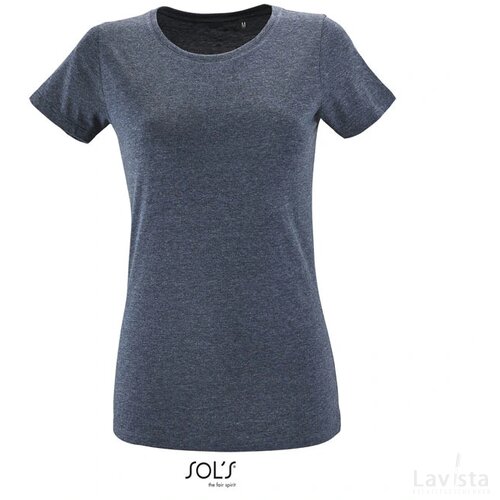 Regent f dames t-shirt 150g Regent fit women heather denim