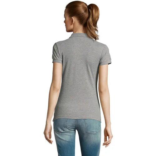 Passion dames polo 170g Passion grey melange