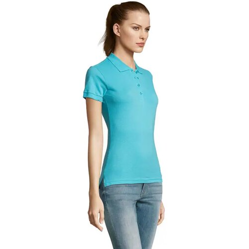 Passion dames polo 170g Passion atoll blauw