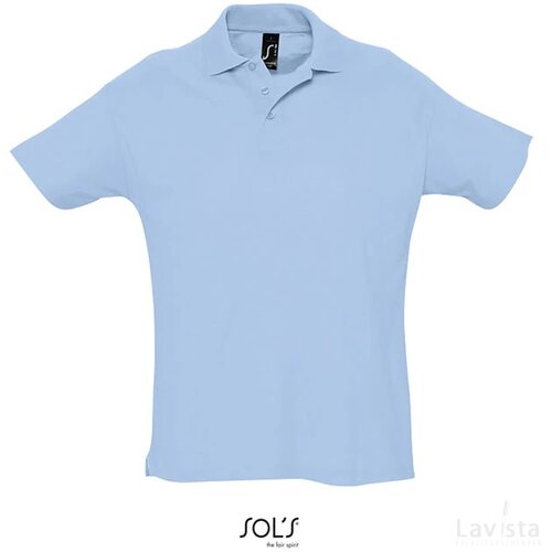 Summer ii heren polo 170g Summer ii sky blue