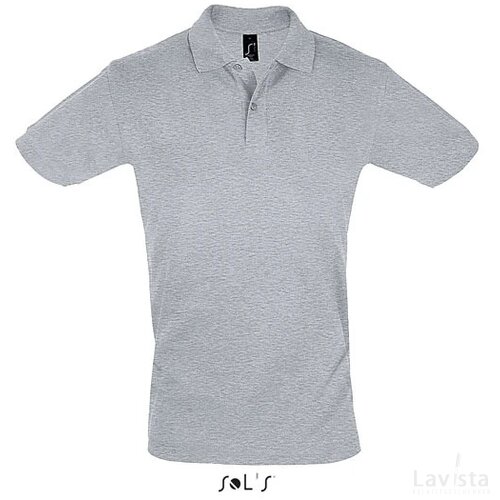 Perfect heren polo 180g Perfect men grey melange
