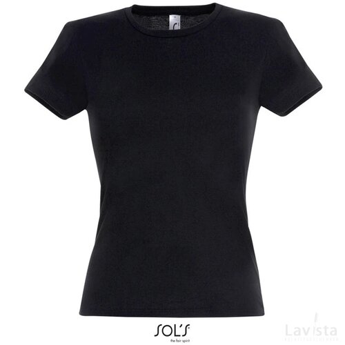 Miss dames t-shirt 150g Miss deep black