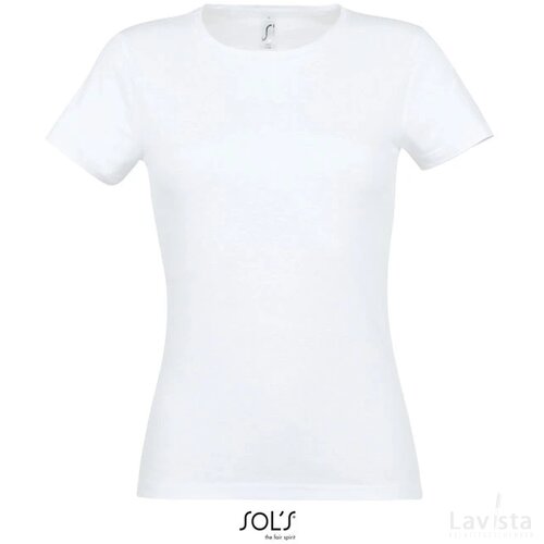 Miss dames t-shirt 150g Miss wit