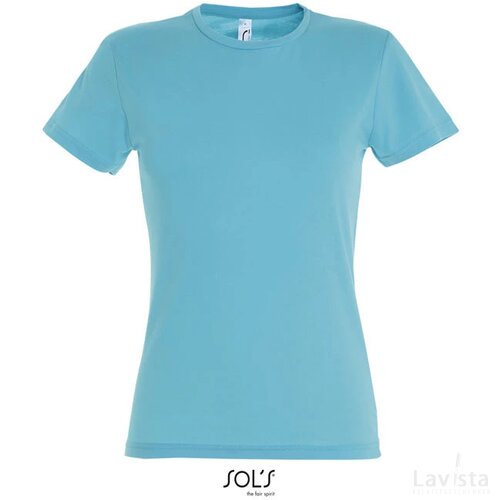 Miss dames t-shirt 150g Miss atoll blauw