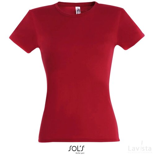 Miss dames t-shirt 150g Miss rood