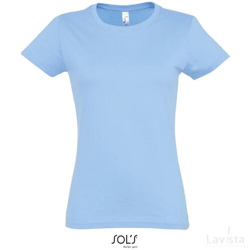 Imperial dames t-shirt 190g Imperial women hemels blauw